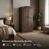 Alexandra Solid Wood Wardrobe in Danish Walnut Finish