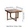 Kingston Sheesham Wood 4 seater Dining Table Set in Teak Finish