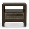 Masai Solid Wood Bedside Table in American Walnut Finish