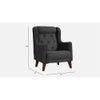 Ruby Accent Chair in Dark Grey Colour