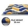 Luxe Home Macau Zigzag Bath Mat (40x60 cm)- Yellow