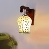 Devansh Solid Wood Electric Wall Light in Brown Colour with Multi Shade Count of 1 Light