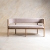 Dune Solid Wood Bench in White Colour
