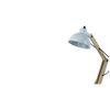 Modern White Study Lamp With Metal Base