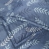 Dark Blue Floral 180 TC Flat 1 Queen  Bedsheet with 2 Pillow Covers