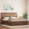 Rodrigues King Size Box Storage Bed in Rolex Brown Finish