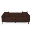 Mid Century Fabric Sofa (Brown)