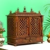 D'Dass Sheesham and Mdf Wooden Home Temple For Pooja Mandir For Home