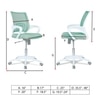 Naamikoa Mid Back Ergonomic Chair in Dark Green Colour