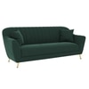 Rivo Velvet 3 Seater Sofa In Green Color