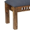 Milford Sheesham Wood Accent Dining Bench (Anchor Grey Fabric Teak Finish)