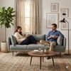 Scandinavian Supra Three Seater Sofa Matte Black Finish