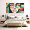 The Castle Decor Women Abstract Wall Painting Wooden Framed Digital Painting 27x48 Inch (Style 9)