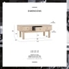 Scandinavian Ludlow Coffee Table Natural Wood Finish