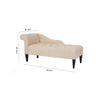 Ainara Fabric Chaise Launger in Beige Colour