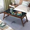 Three Amigas Solid Wood Bookshelf and Serving Tray In Multicolour