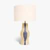 Positano Handicrafted Table Lamp in Yellow and blue checks Colour