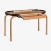 Andaman Teressa Solid Wood Study Table in Black Colour