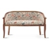 Florence Loveseat 2 Seater In Teak Finish With Calico Floral Retreat Fabric Colour