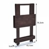 Latt Folding Table-Stool Tall Mahogany Finish