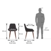 Dane Solid Wood Dining Table 6 Seater with 6 Rickman Lounge Chairs (Finish: Honey, Colour: Matty Grey)