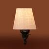 Devansh Metal Electric Wall Light in Antique Gold Colour with White Shade Count of 1 Light