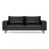 Nolan 3 Seater Leatherette Sofa in Arctic Black Leatherette Colour