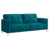Novelle 3 Seater Click-Clack Sofa cum Bed  in Teal Colour