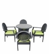 Nowra Wicker Table And Chair Set In Grey Finish