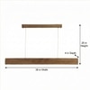 Slimline 36 Duo Brown Solid Wood Cluster Hanging Light