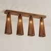 Bole Brown Solid Wood Ceiling Light