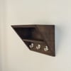 Estelle Wooden Wall Shelf Organiser With Key Holders
