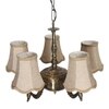 Devansh Wood Wall Mounted Lamp With Off-White Cotton Shade