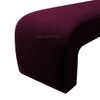 Floran Velvet 2 Seater Ottoman Bench in Red wine Color