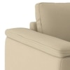 Miles 2 Seater Leatherette Sofa In Cream Leathrette