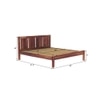 Plane Solid Wood Queen  Size Bed Without Storage (Teak Finish)