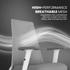 Kepler Brooks Crest MB Office Desk Chair in White Grey Colour