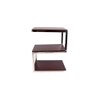 Maude Solid Wood Side Table in Ss Polish & Matte Walnut Finish