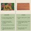 Luxe Home 100% Natural Coir Doormat Hello Floral Print Design (71x45 cm)