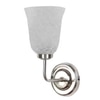 Devansh Metal Electric Wall Light in Steel Colour with White Shade Count of 1 Light