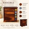 Rangrez Sheesham Wood Chest of Drawers in Honey Oak Finish
