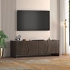 Koro Soild Wood TV Cabinet In Dark Chestnut Finish