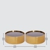 Ridgor Round Coffee Table In Golden Leafing With Glass Top