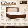Reva Solid Wood Comfort King Bed Box Storage Provincial Teak Finish Mattress 72 x 78 Inches