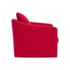 Oxford Boucle Fabric Lounge Chair in Red Colour