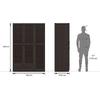 Bennis Engineered Wood 3 Door Wardrobe Without Mirror in Dark Walnut Finish