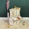 D'Dass Multi Color Mdf and Sheesham Wooden Temple With Cabinet For Pooja