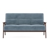 Logan 3 Seater Wooden Sofa in Blue Colour