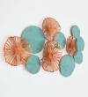 W-Blue Abstract Metal Wall Decor in Multicolor Set of 1