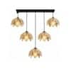 Devansh Solid Wood Electric Wall Light in Brown Colour with Red Shade Count of 1 Light